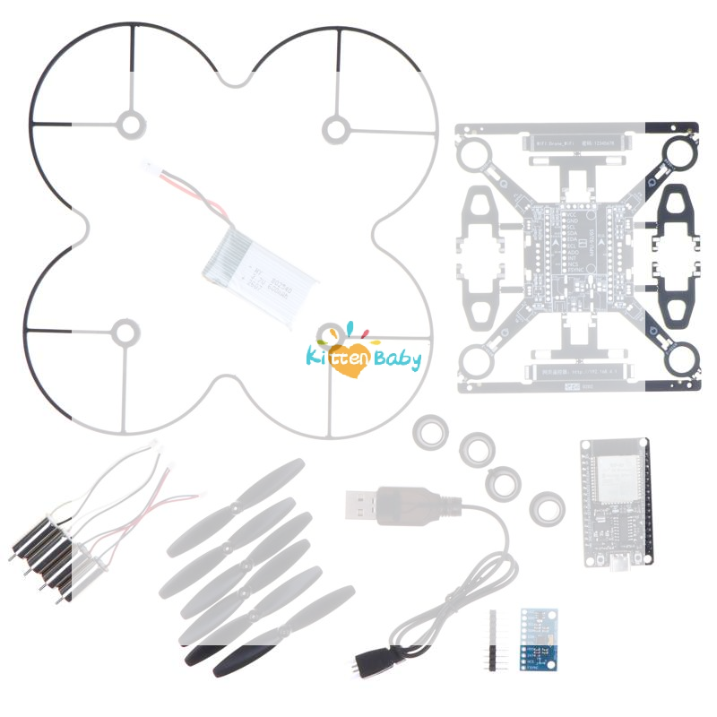 Drone Kit Octocopter - ESP32 Open-Source Mini-Drohnen-Kit, DIY Selbstbau-Quadcopter Komplettes