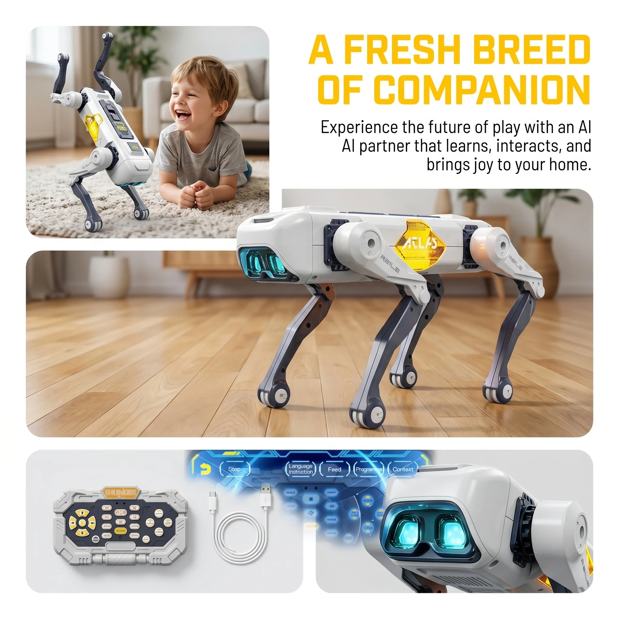 KI-Smart-Roboterhund, Sprach-  – Drone Kit With Camera Bewertung und Preis